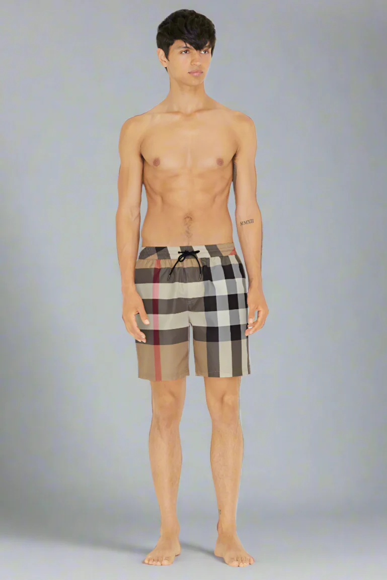 Check Swim Shorts - Image 3