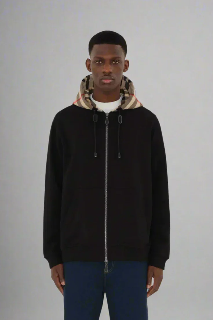 Check Zip Hoodie - Image 3