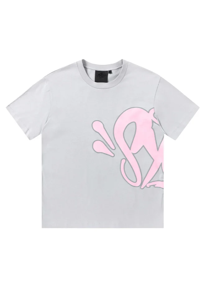 Graffiti Short Set Pink Grey - Image 5
