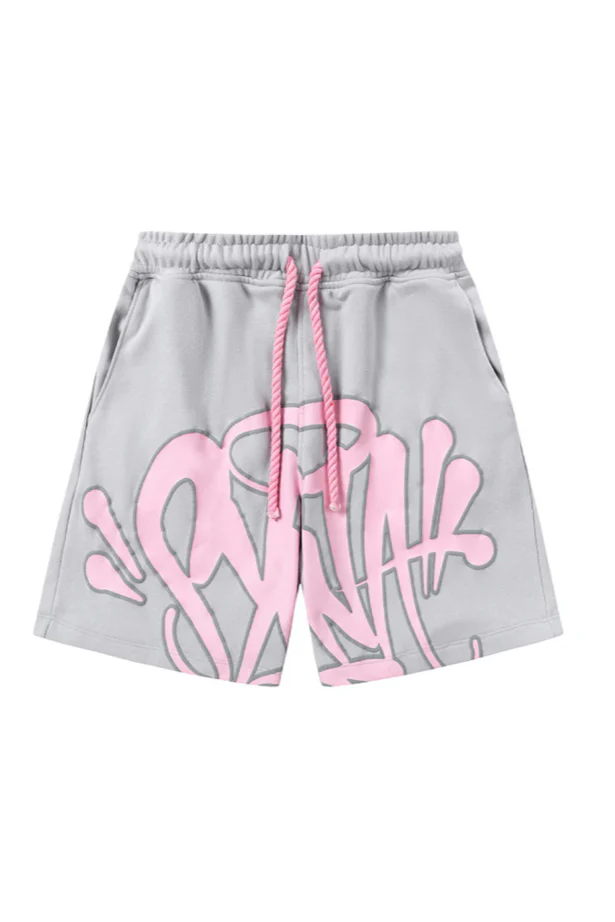 Graffiti Short Set Pink Grey - Image 6