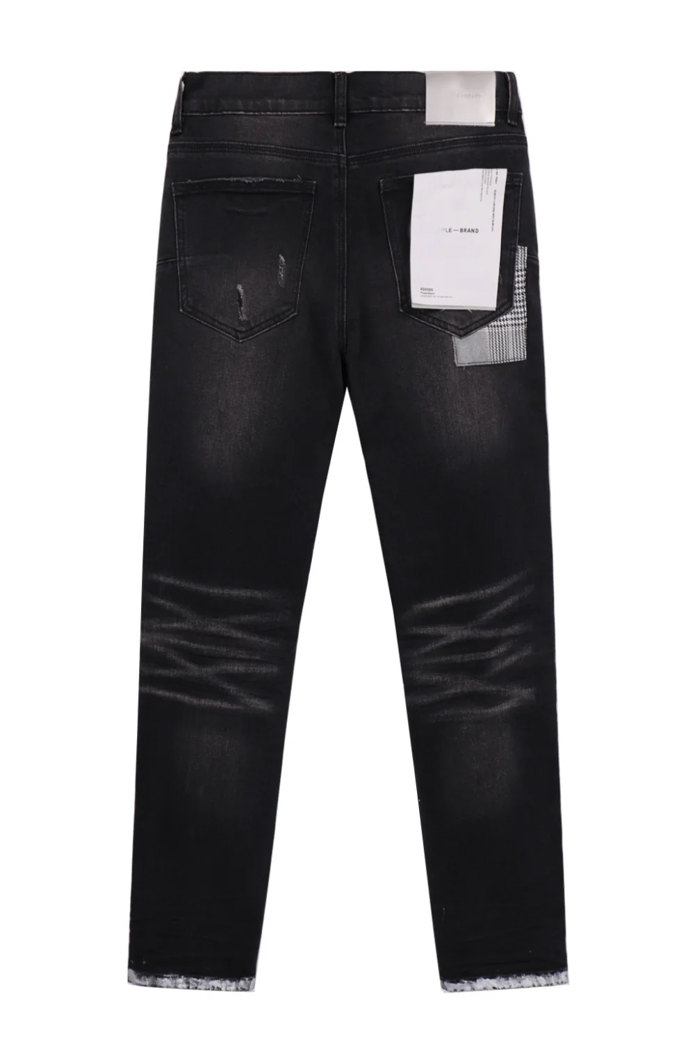 Slim Purple Jeans Ripped Black - Image 3
